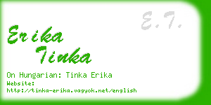 erika tinka business card